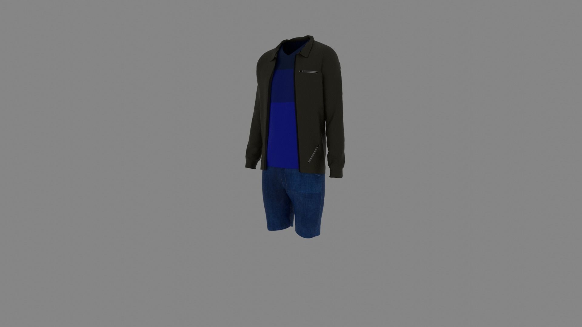 Man Clothes Low-poly 3D model_1