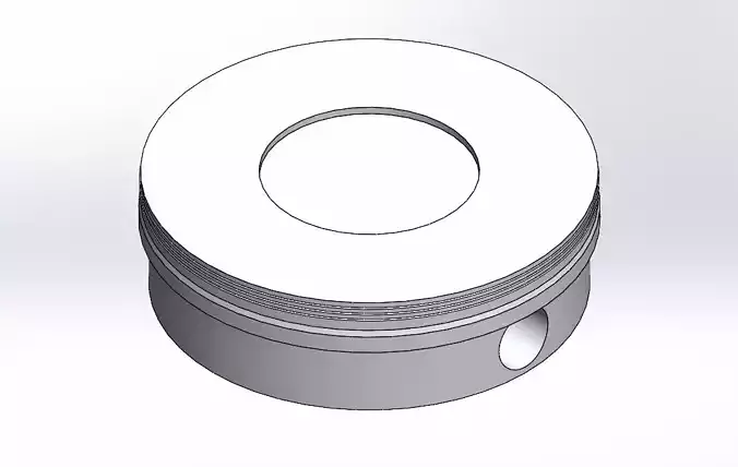 piston 3d model with hole in it