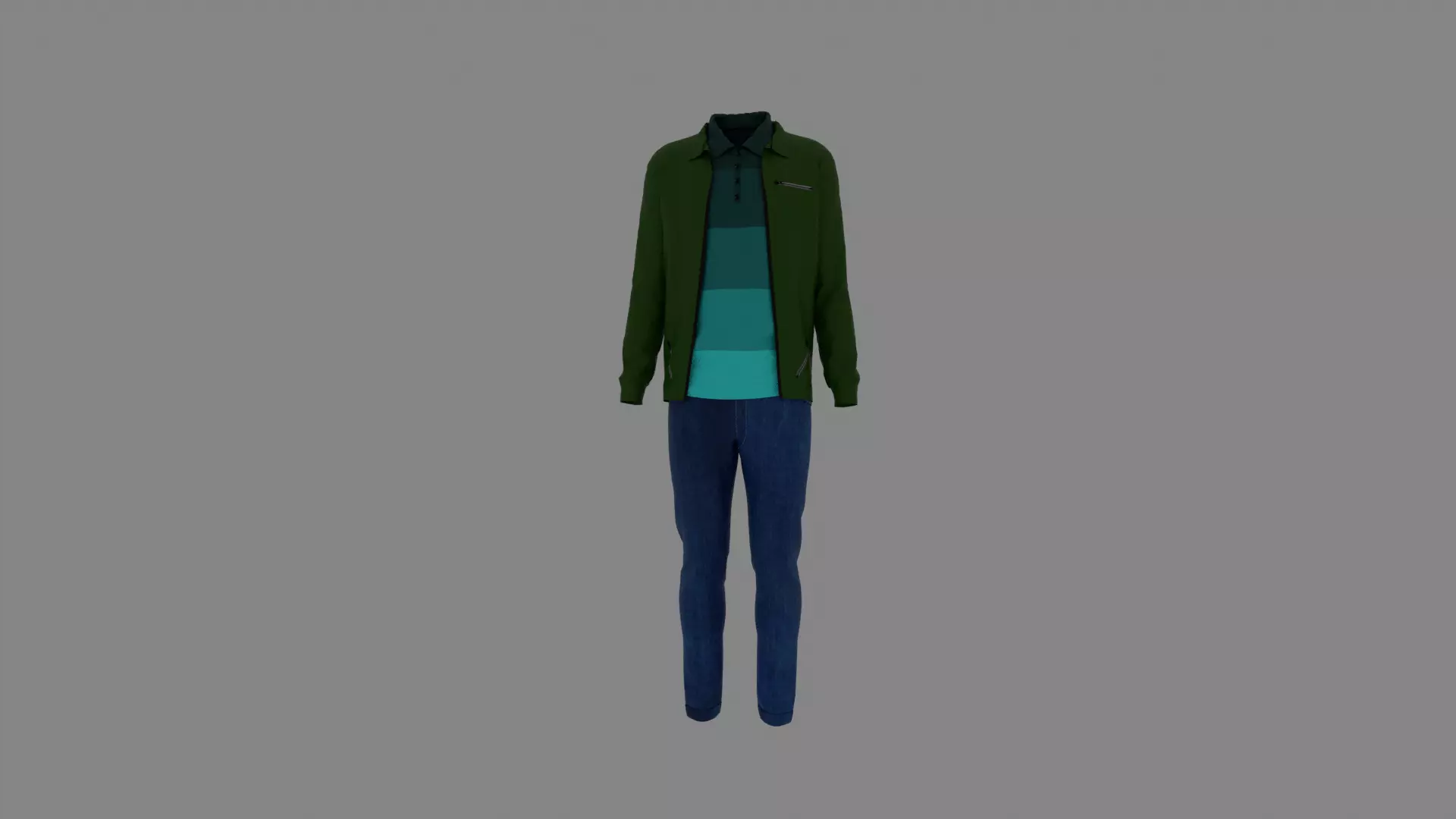 Man Clothes Low-poly 3D model_0