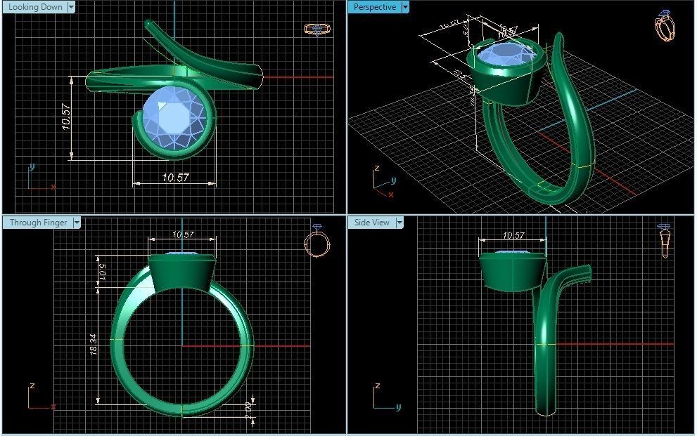 Rings collection 3D Print 3D print model 3D model gold ring w... _8