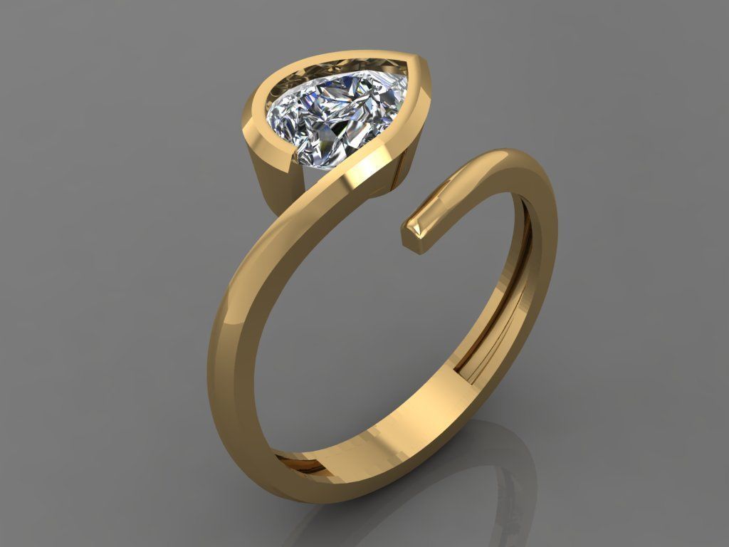 Rings collection 3D Print 3D print model 3D model gold ring w... _2