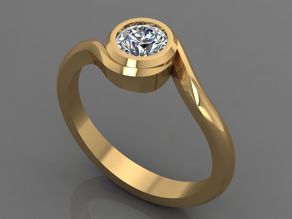 Rings collection 3D Print 3D print model 3D model gold ring w... _5