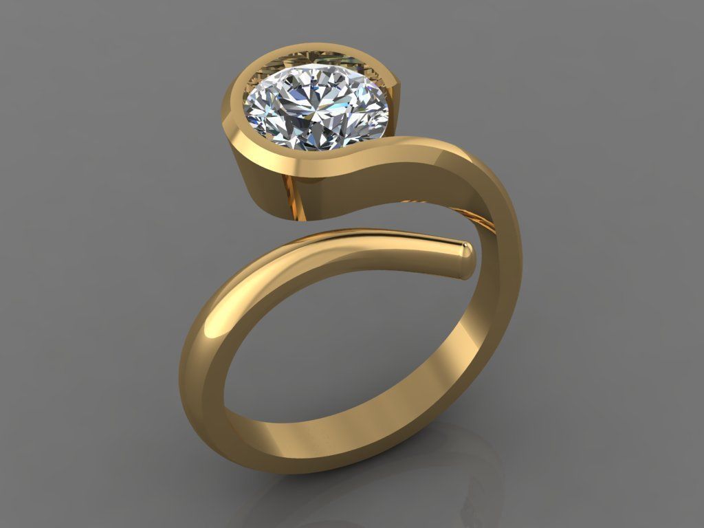 Rings collection 3D Print 3D print model 3D model gold ring w... _3