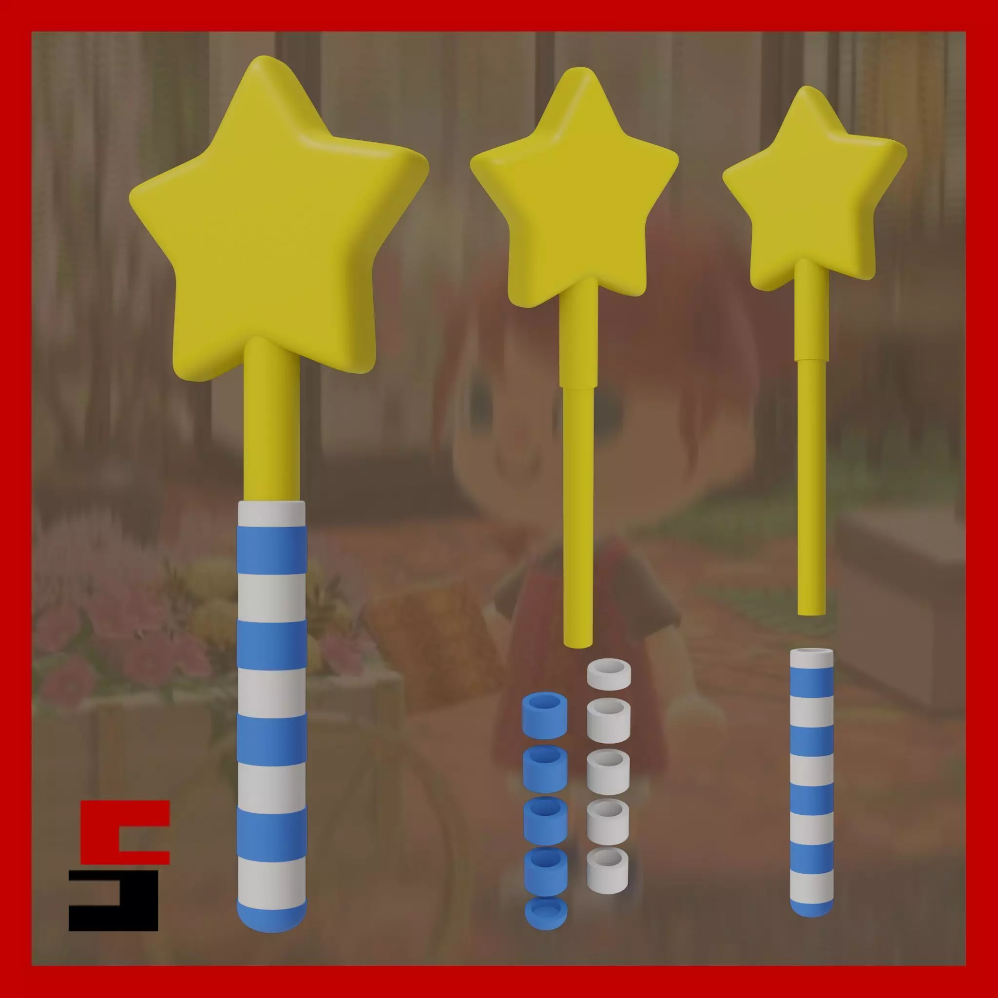 Animal Crossing Star Wand Replica Prop 3D print model_0