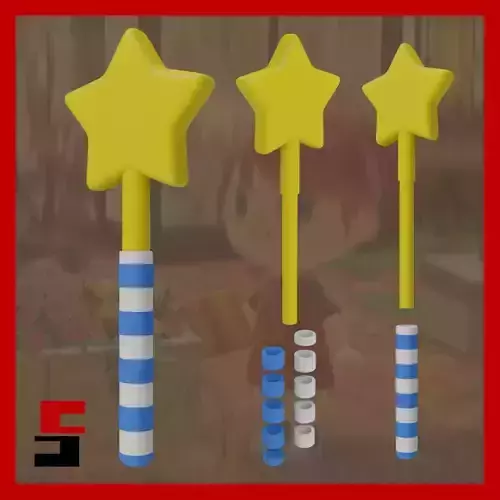 Animal Crossing Star Wand Replica Prop 3D print model Animal Crossing Star Wand Replica Prop 3D print model