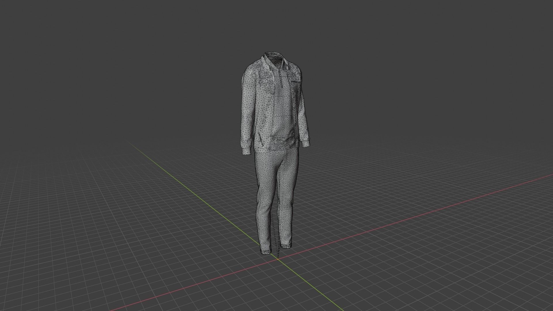 Man Clothes Low-poly 3D model_7