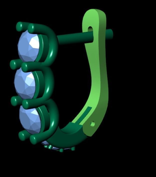 Earrings rk7 3D print model_10