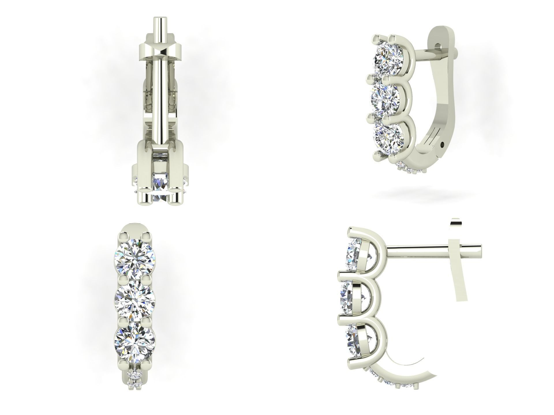 Earrings rk7 3D print model_4