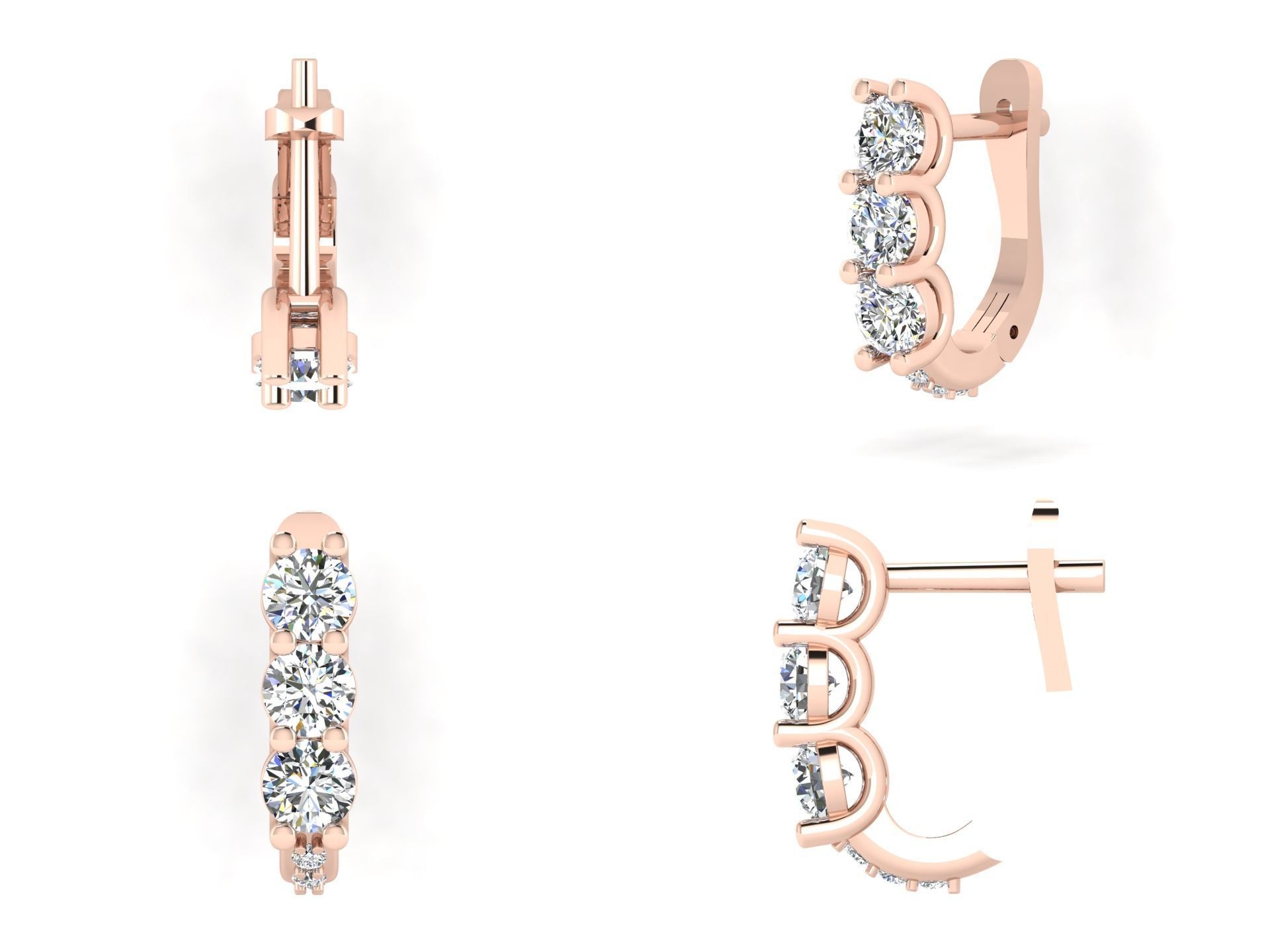 Earrings rk7 3D print model_3