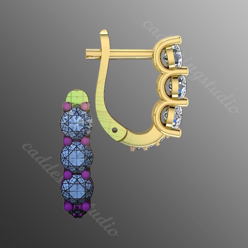 Earrings rk7 3D print model_1