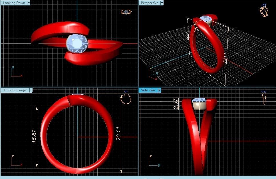 Rings collection 3D Print 3D print model 3D model four differ... _2
