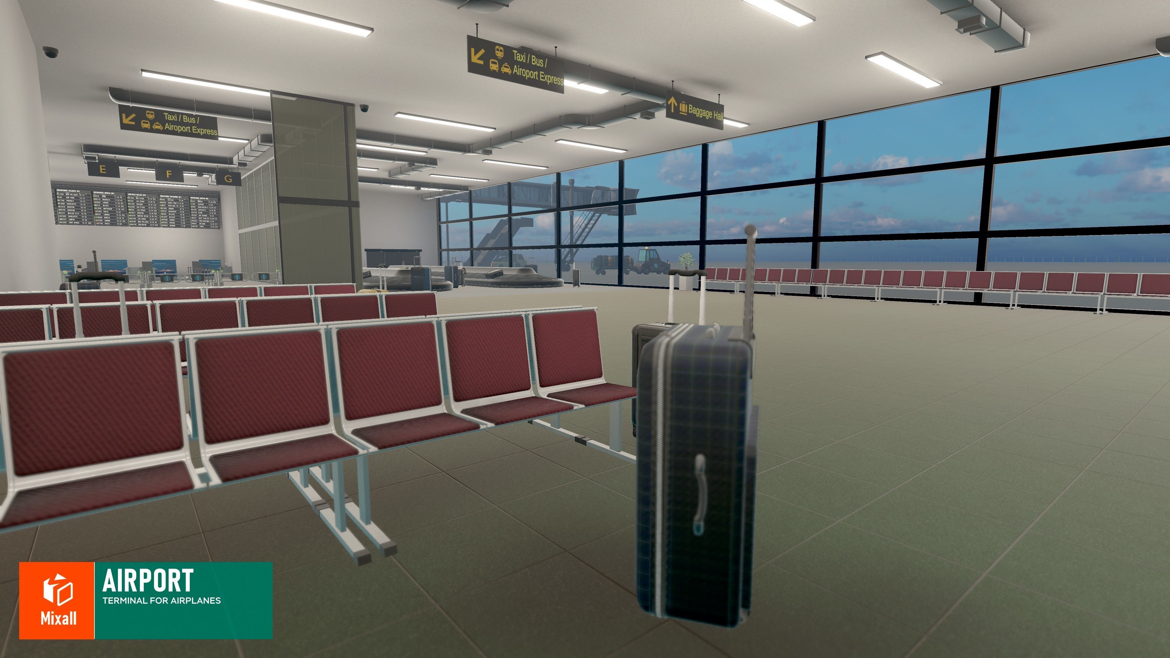 Airport - terminal for airplanes 3D model_18