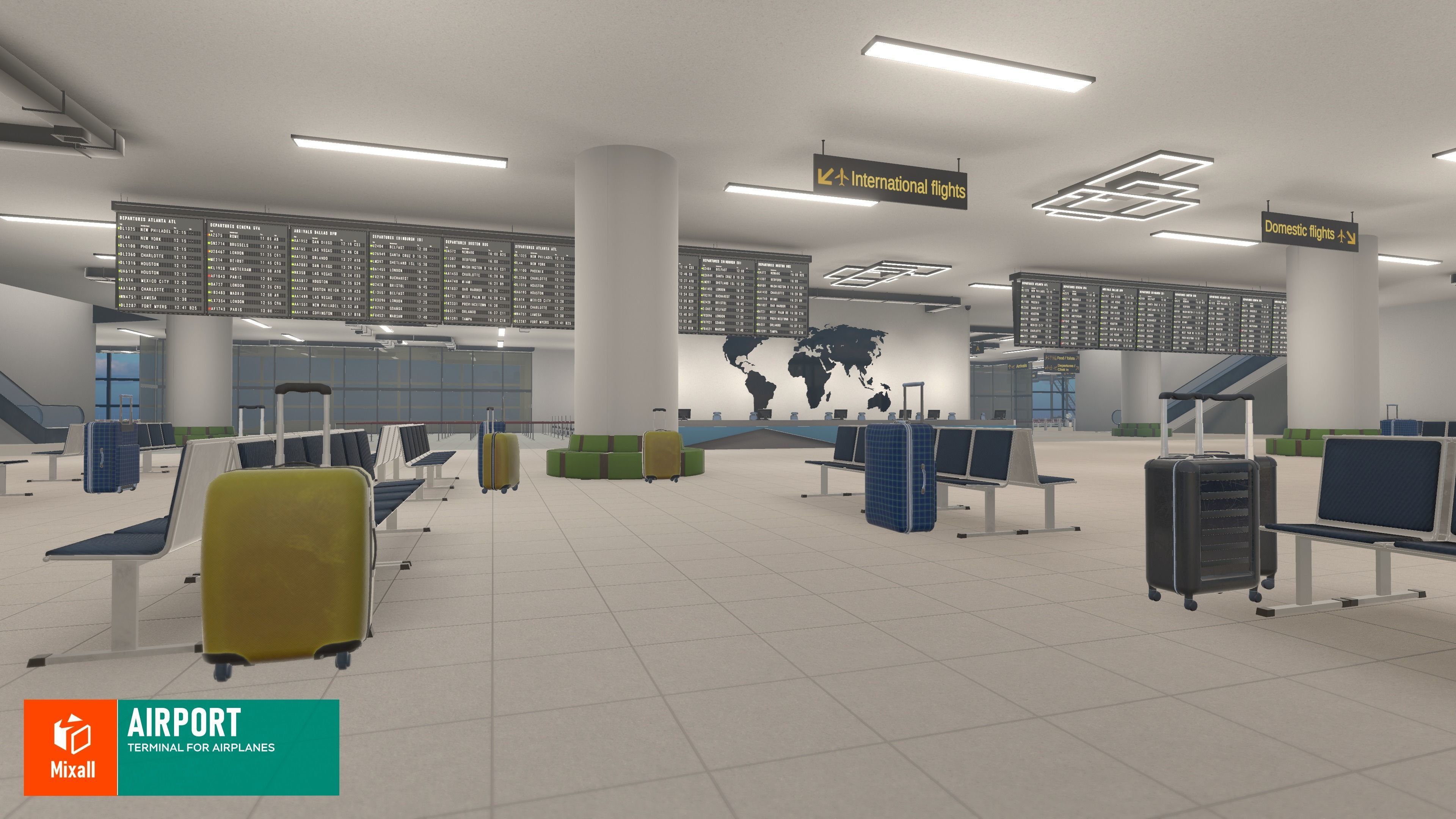 Airport - terminal for airplanes 3D model_15