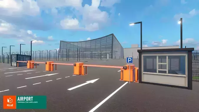 Airport - terminal for airplanes 3D model