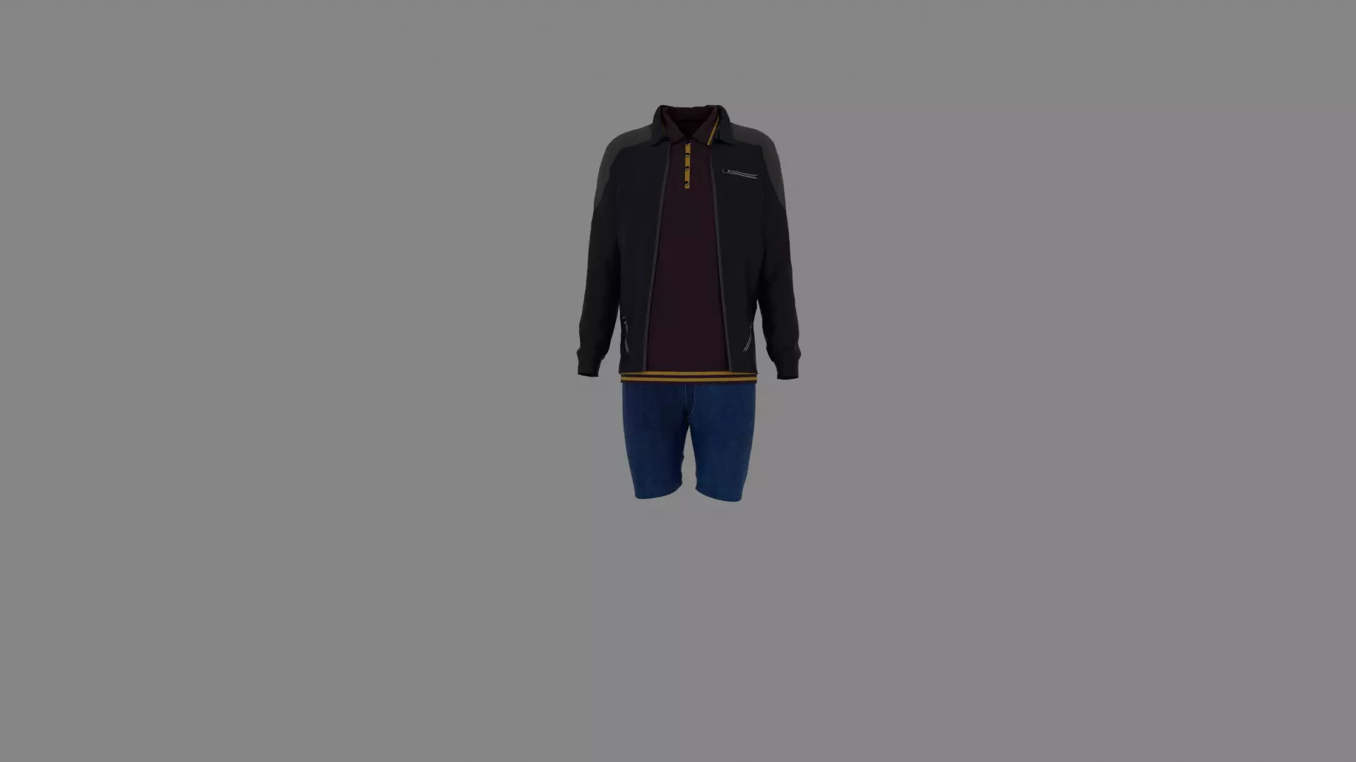 Man Clothes Low-poly 3D model_0