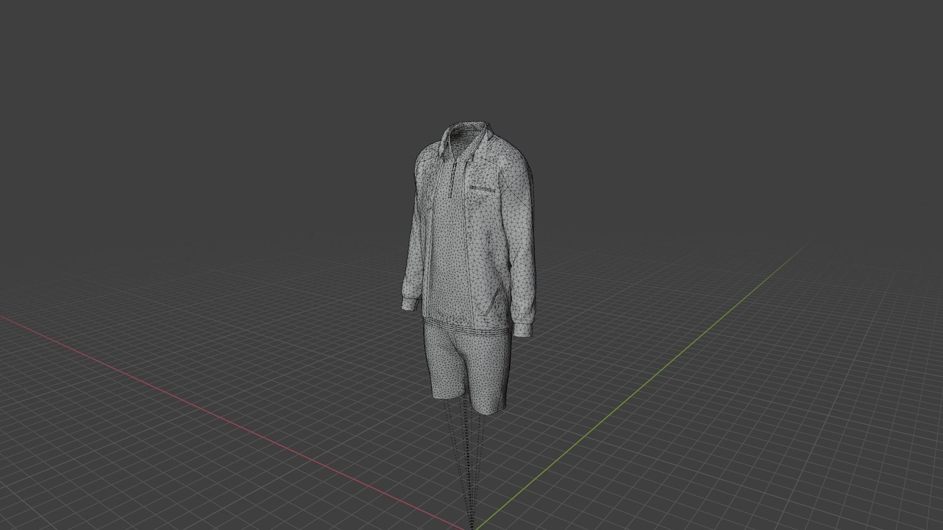 Man Clothes Low-poly 3D model_9