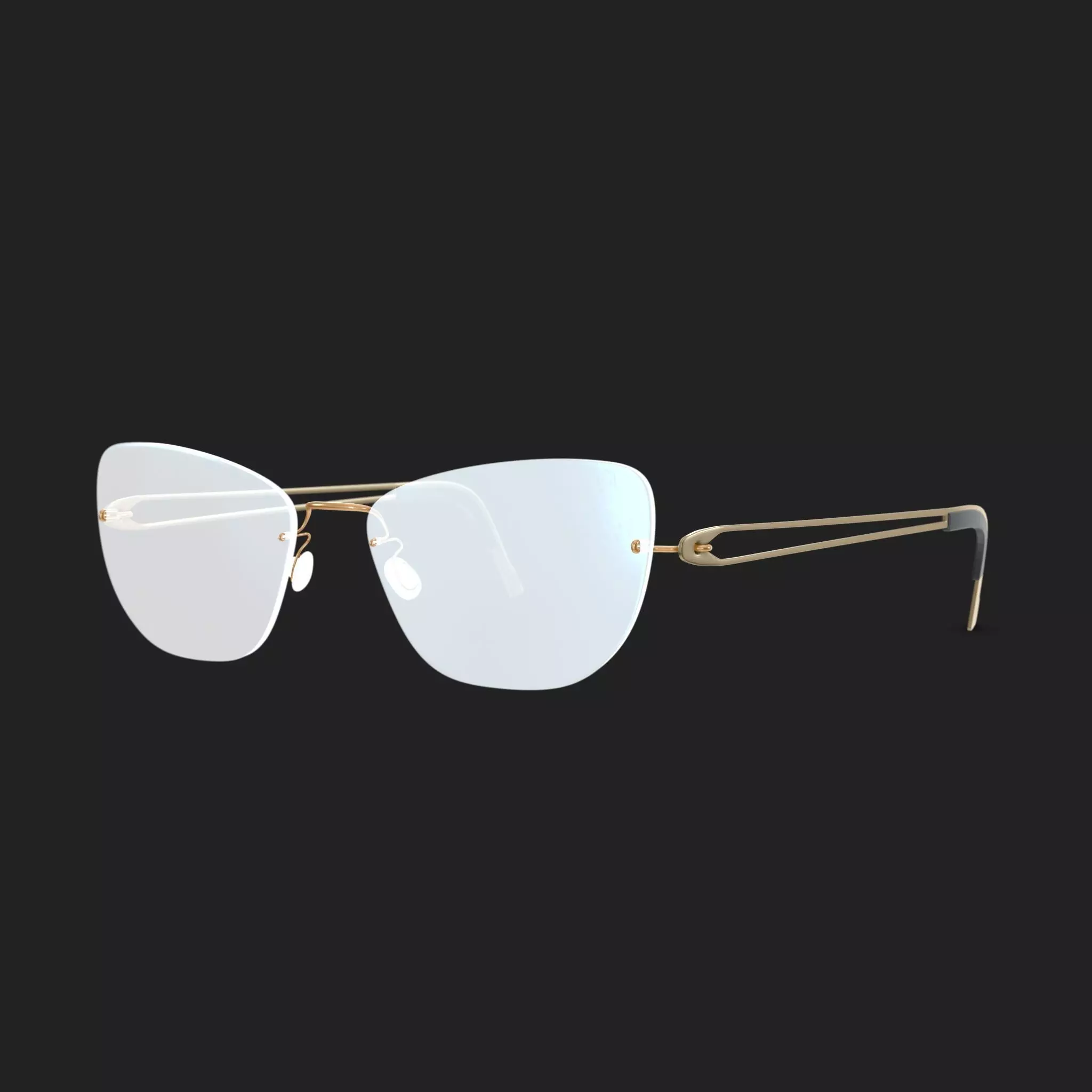 Lindberg - Spirit SPI2209D PGT temple 602 Glasses Low-poly 3D model_0
