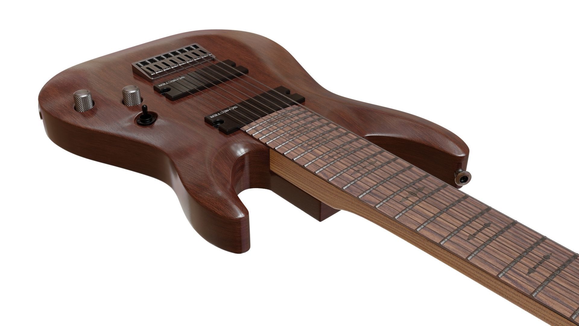 Schecter OMEN-8 Electric Guitar 3D model_5