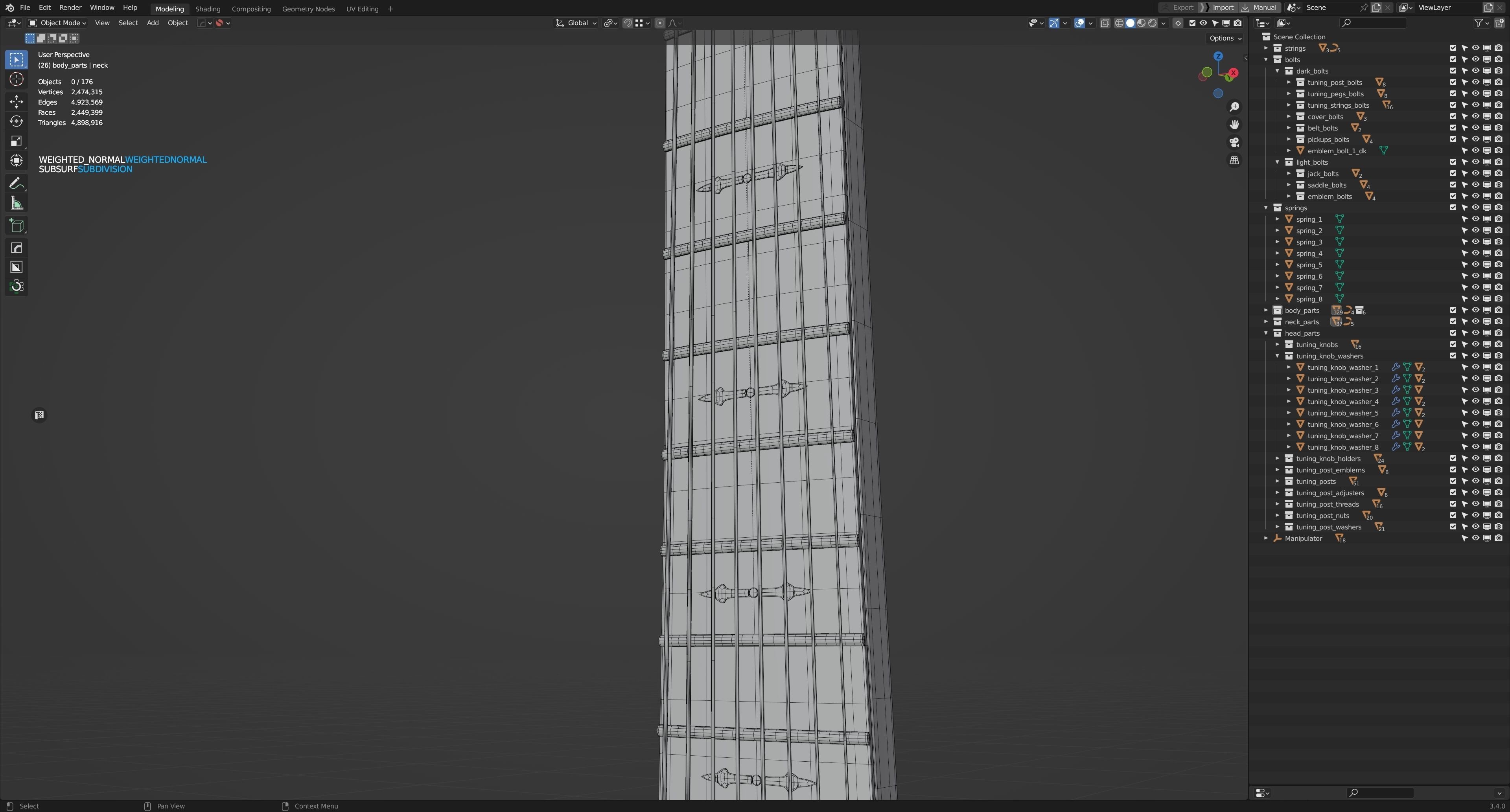 Schecter OMEN-8 Electric Guitar 3D model_13