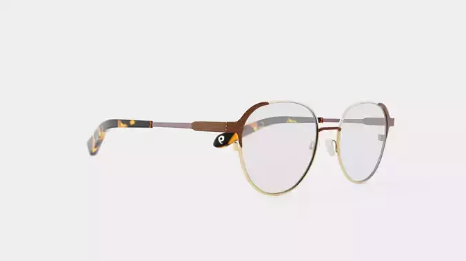 JF Rey Petite - PM061 8095 Glasses Low-poly 3D model