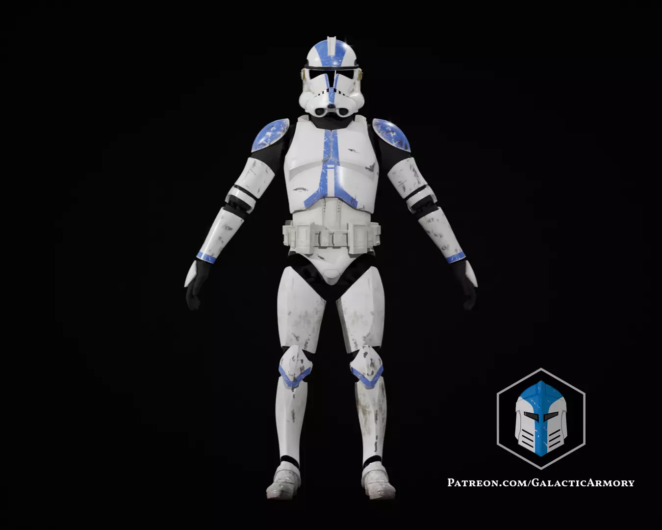 Print-In-Place Articulated Clone Trooper Figurine 3D print model