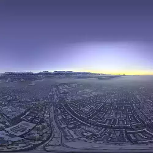 HDR - Winter Dawn Over The City