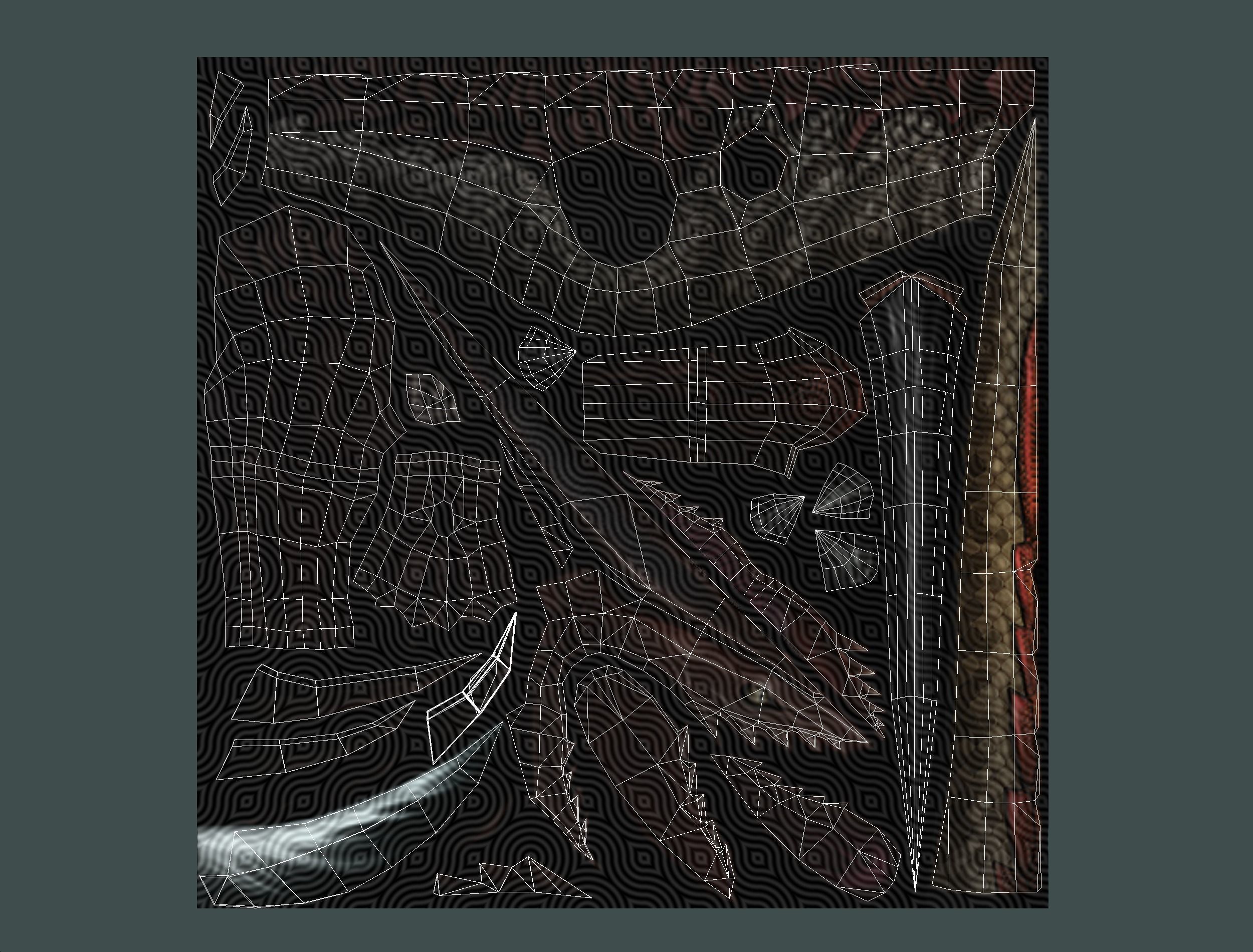 ow Poly Monster Red Alien Dino Low-poly 3D model_22