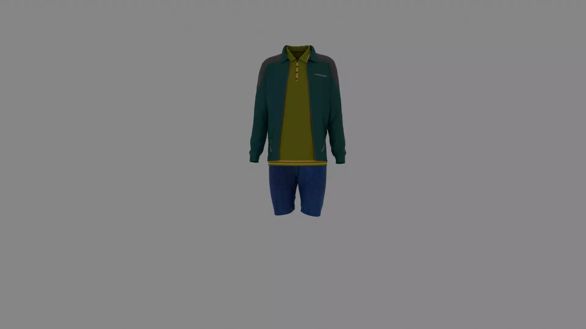Man Clothes Low-poly 3D model_0