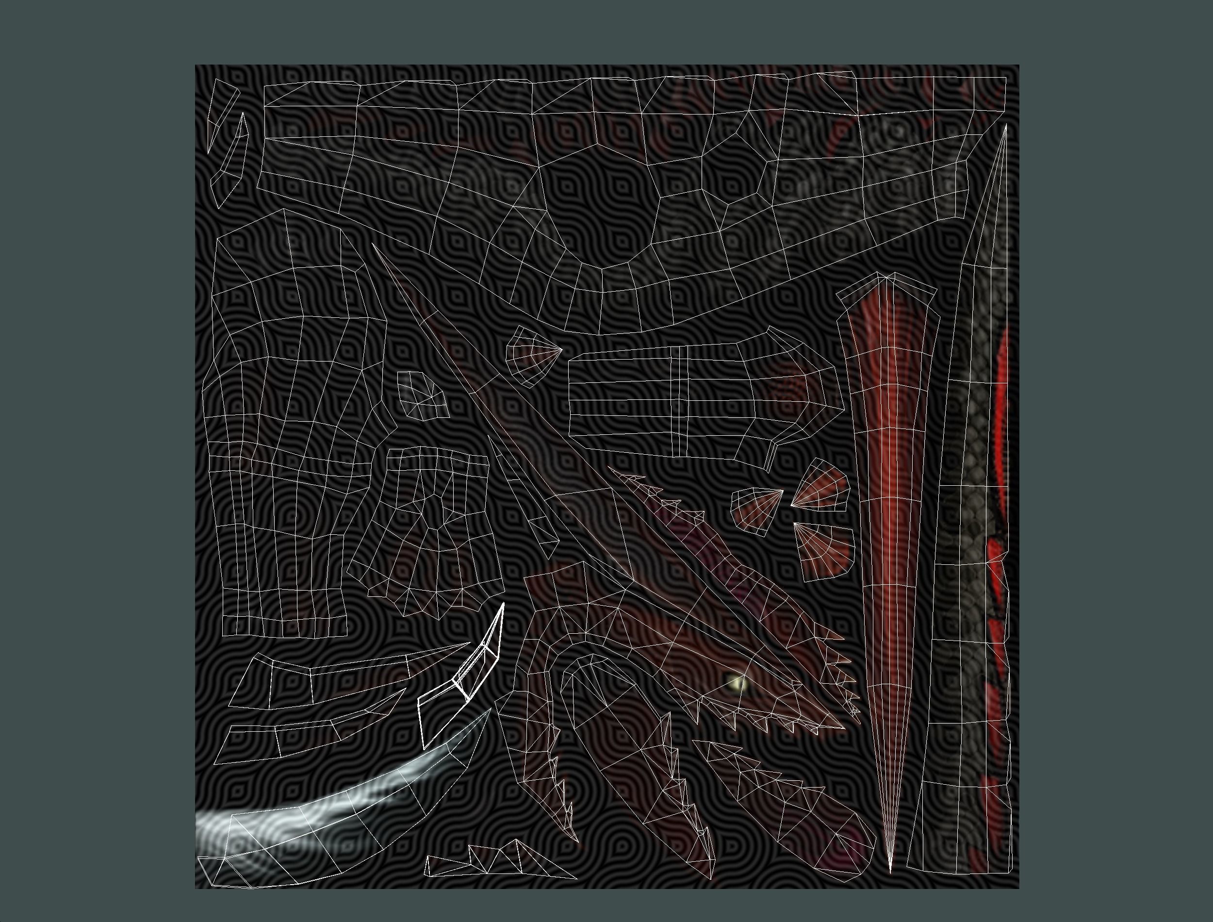 Low Poly Monster Black Alien Dino Low-poly 3D model_22