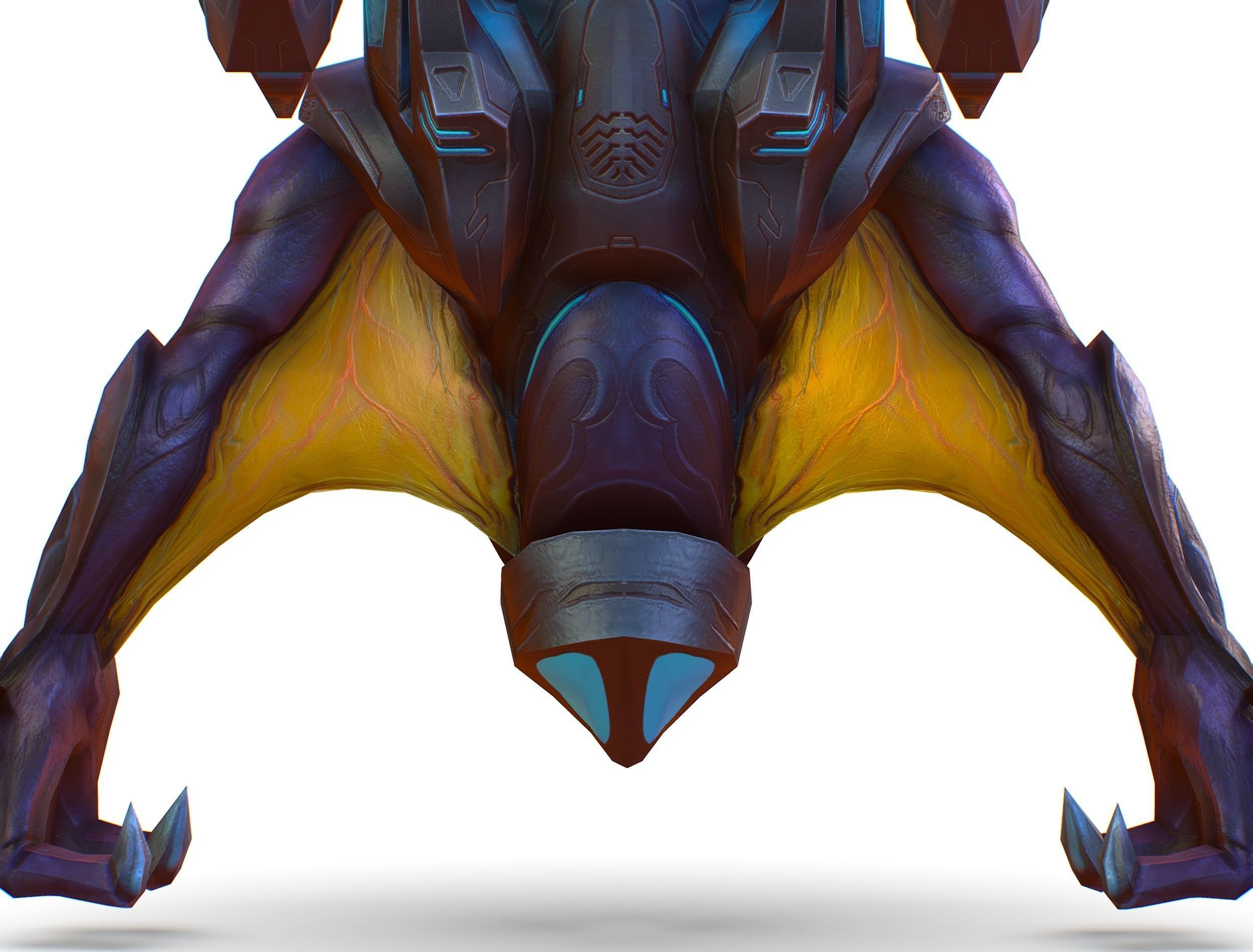 Low Poly Alien Cyborg Trooper Soldier UFO Low-poly 3D model_14