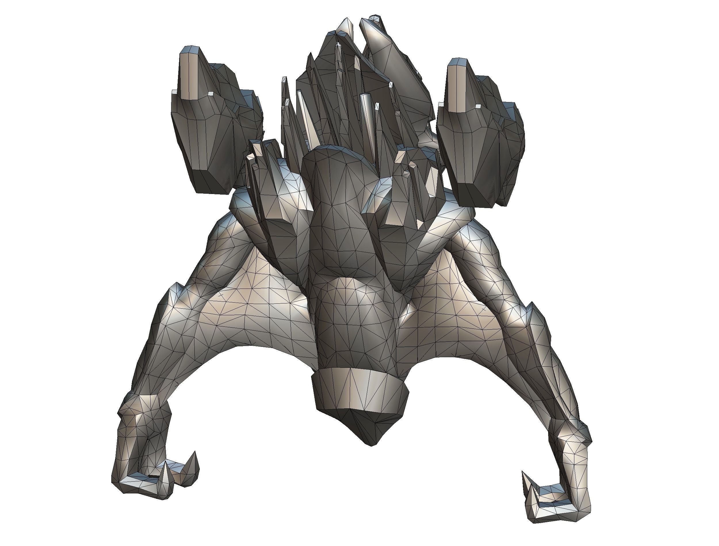 Low Poly Alien Cyborg Trooper Soldier UFO Low-poly 3D model_18