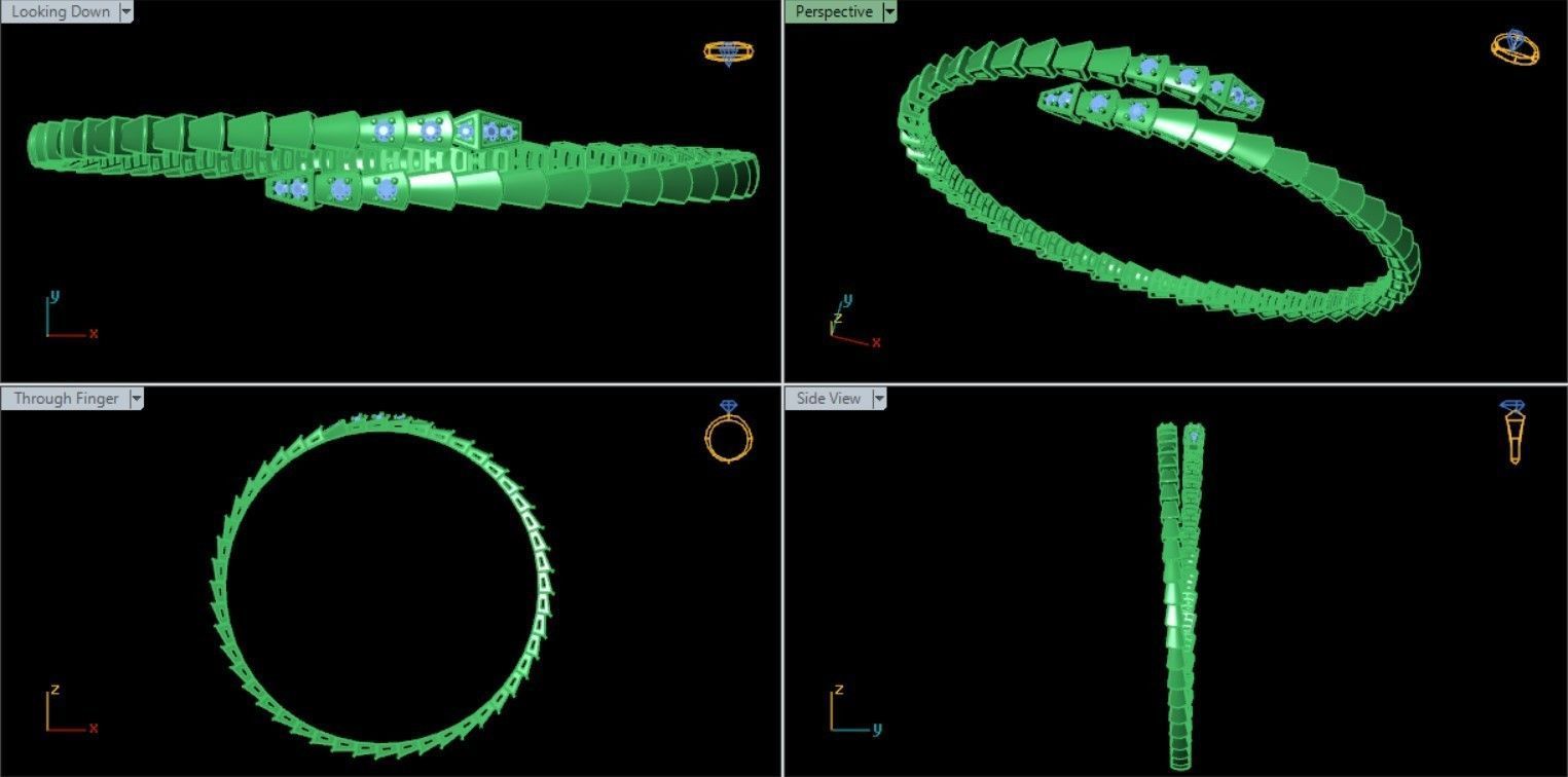 BVLGARI SERPENTI BRACLET 3D print model_5