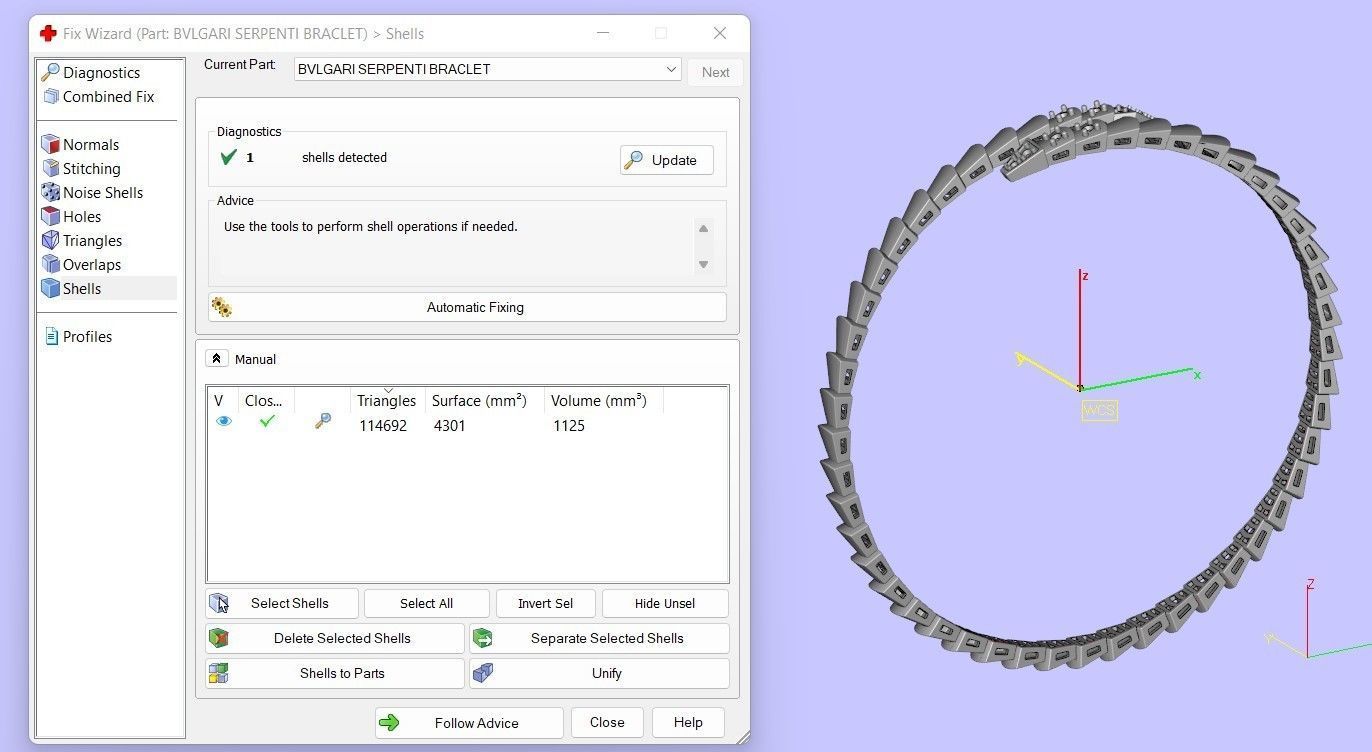 BVLGARI SERPENTI BRACLET 3D print model_10