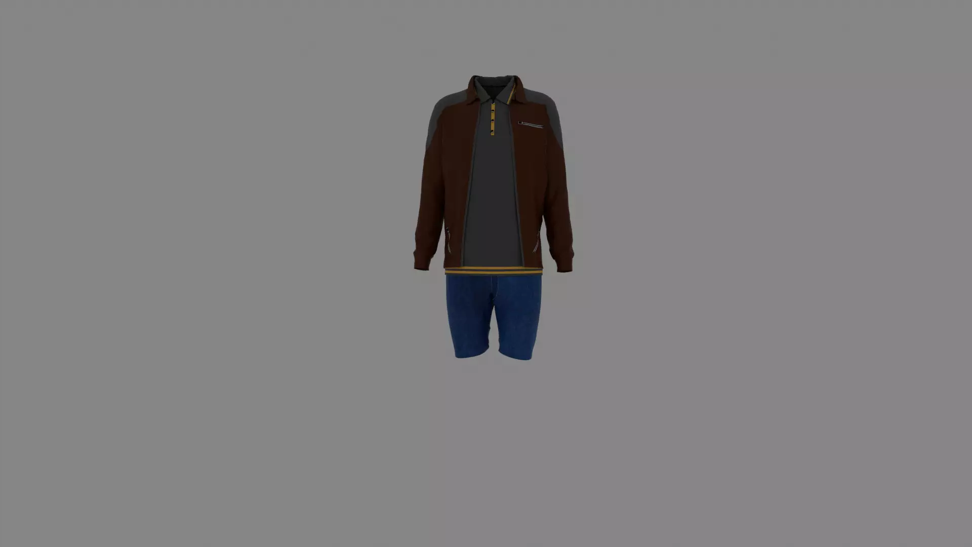Man Clothes Low-poly 3D model_0