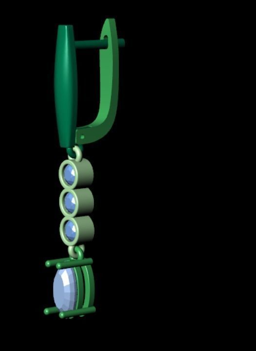 Earrings rk8 3D print model_11