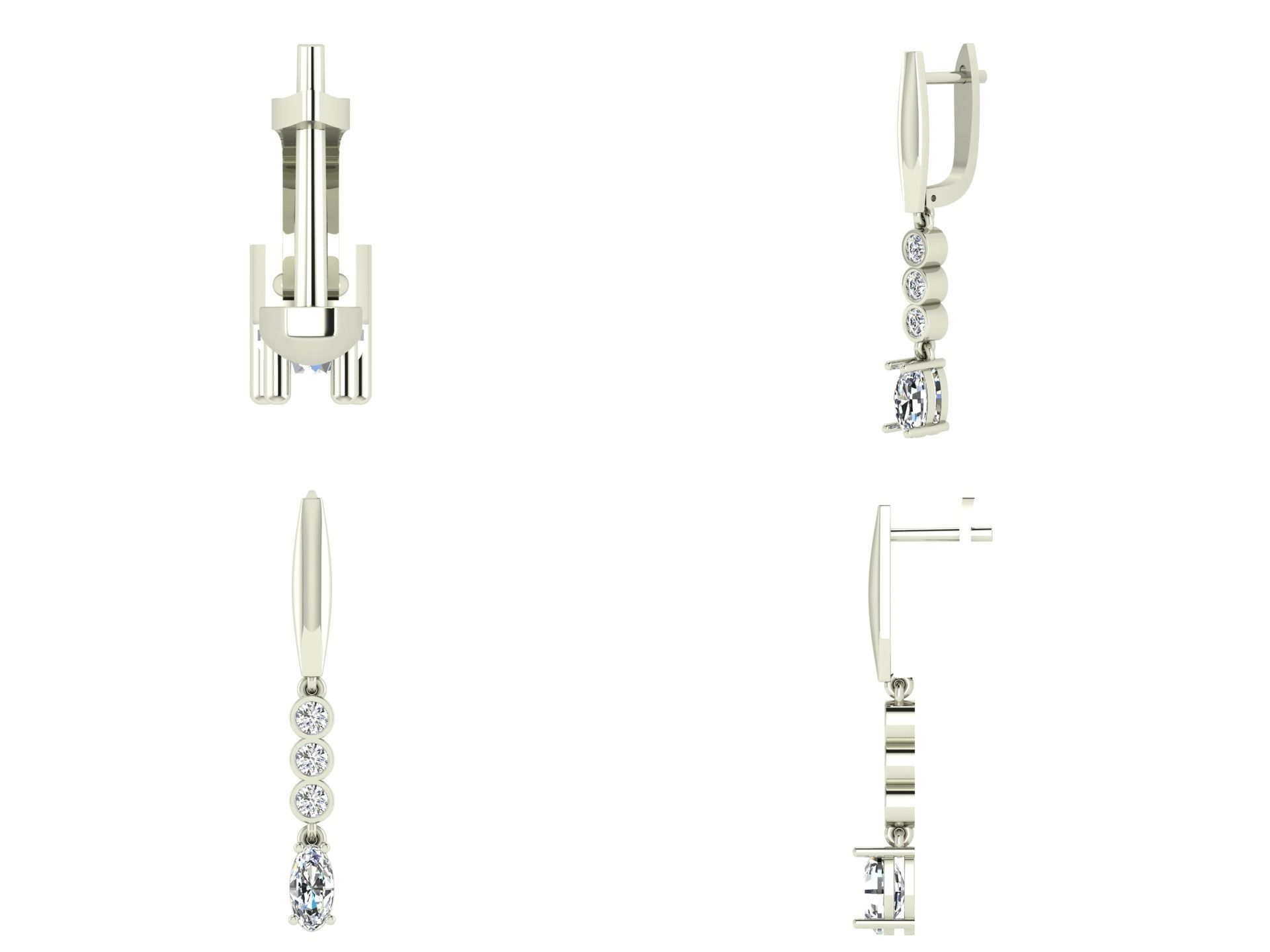 Earrings rk8 3D print model_4