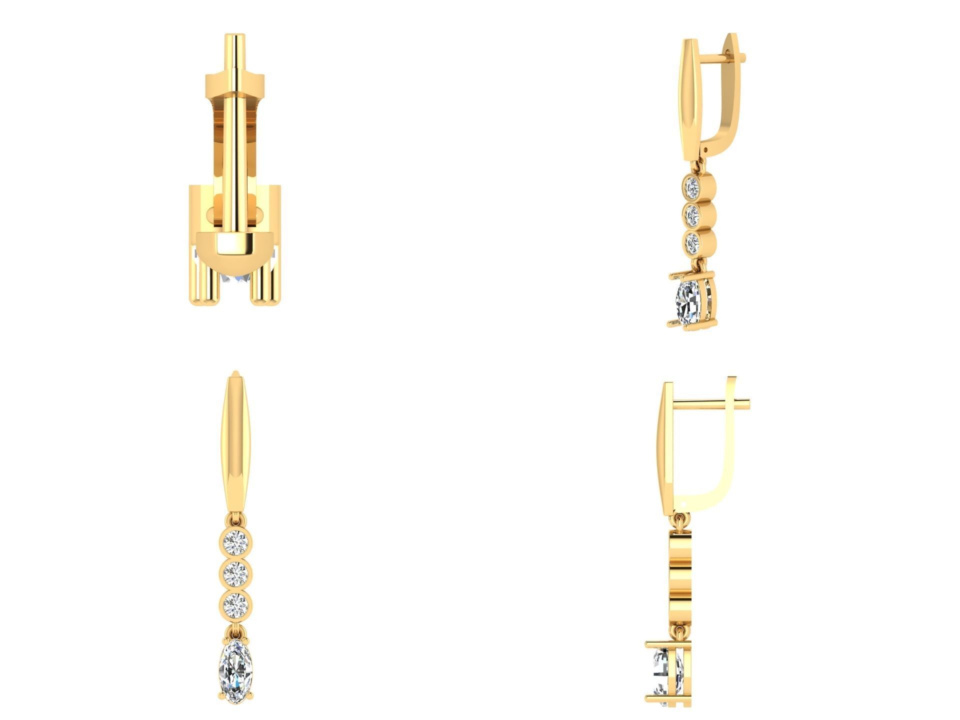 Earrings rk8 3D print model_5