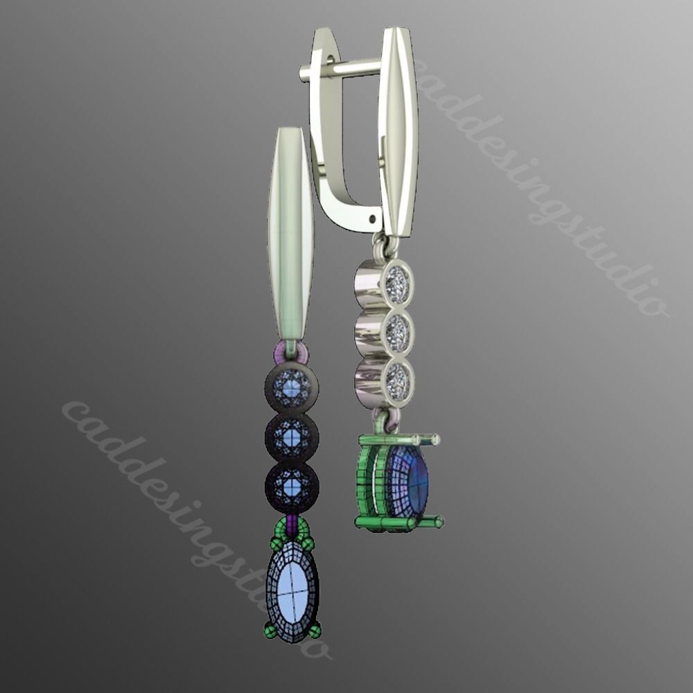 Earrings rk8 3D print model_1