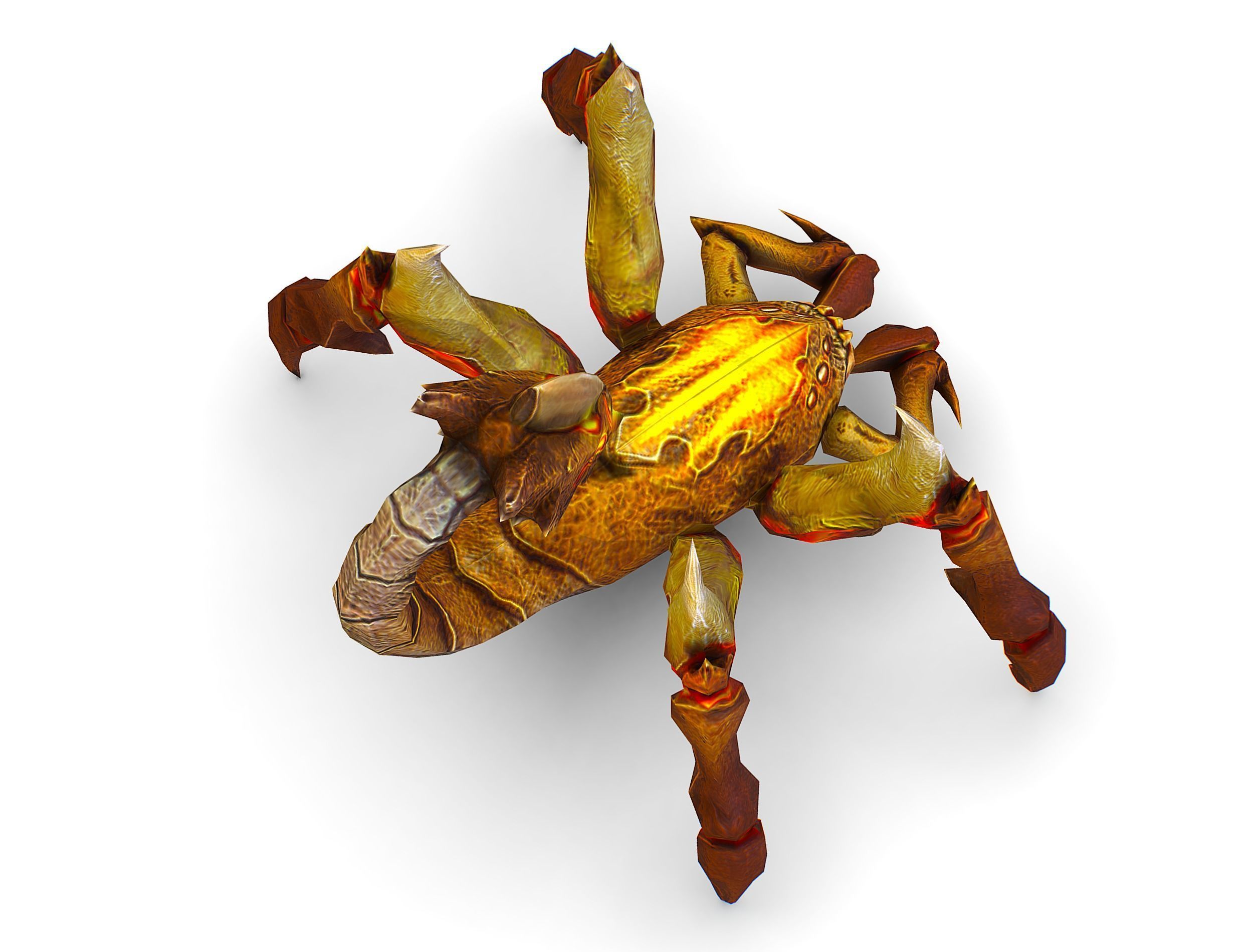 Low Poly Monster Yellow Scorpio Creature Low-poly 3D model_15