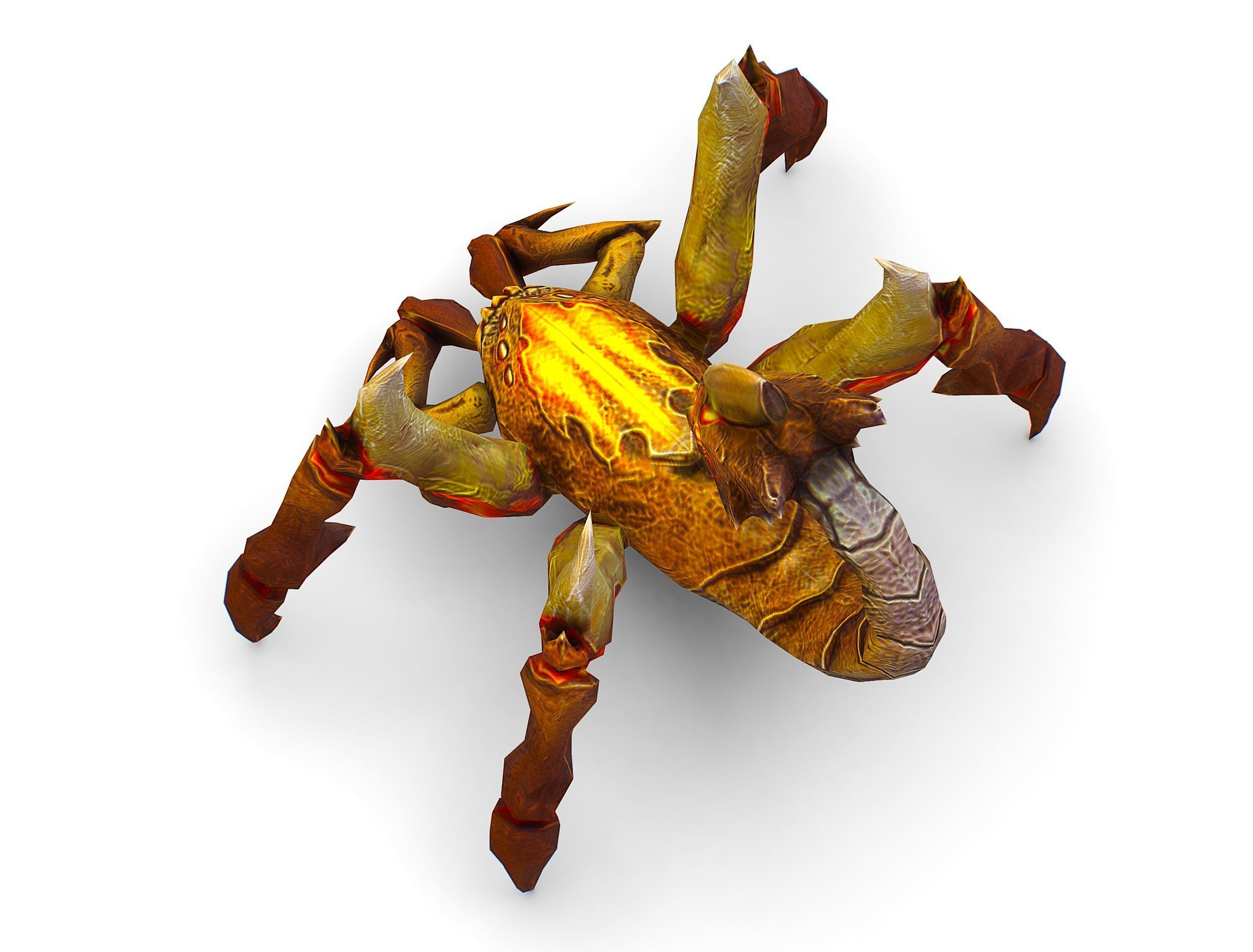Low Poly Monster Yellow Scorpio Creature Low-poly 3D model_14
