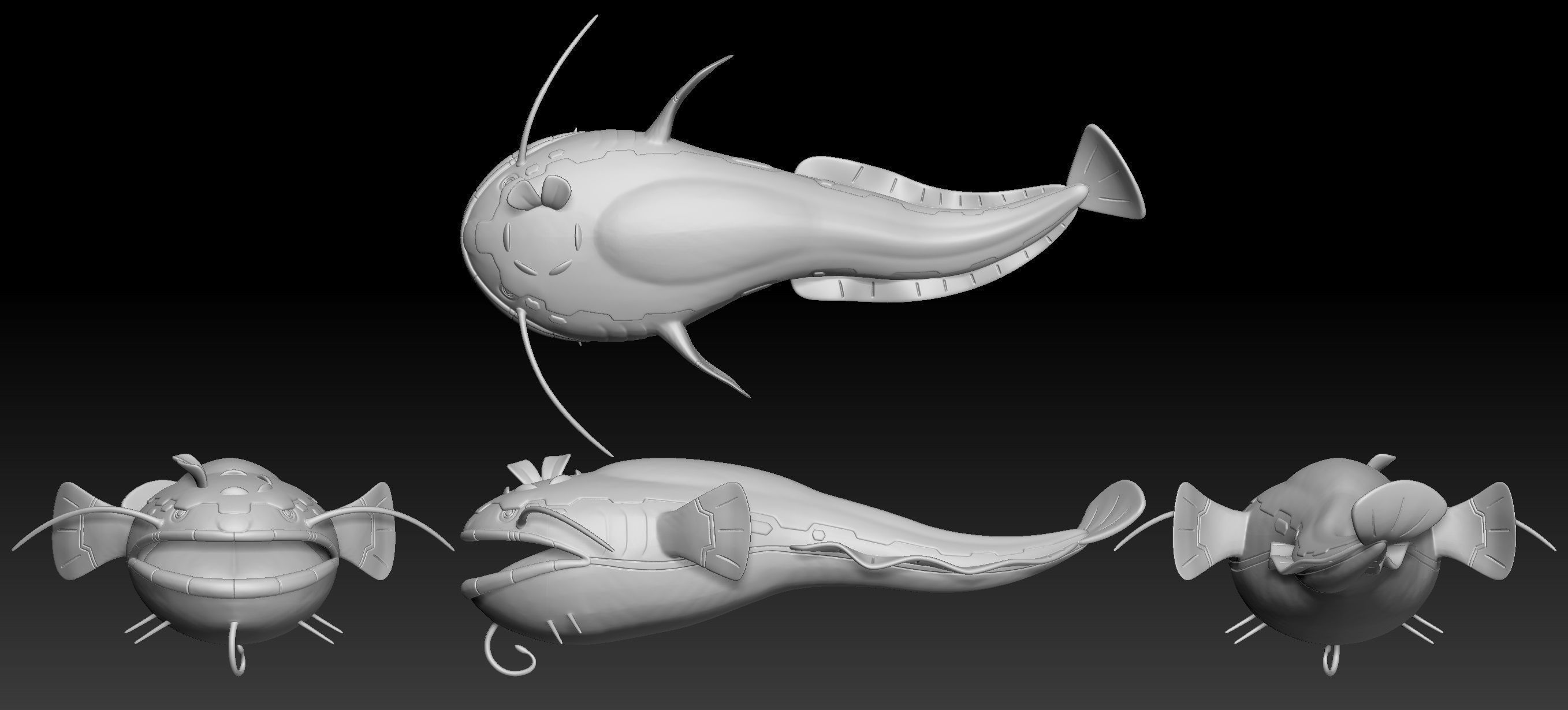 Pokemon Dondozo 3D print model_2