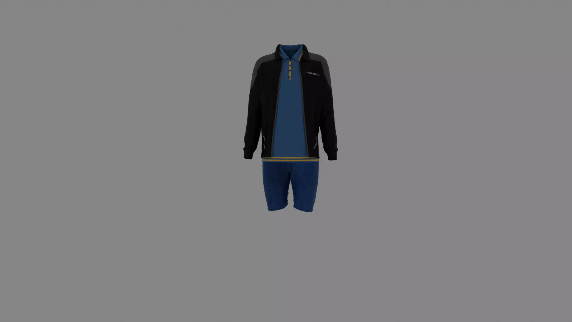 Man Clothes Low-poly 3D model_0