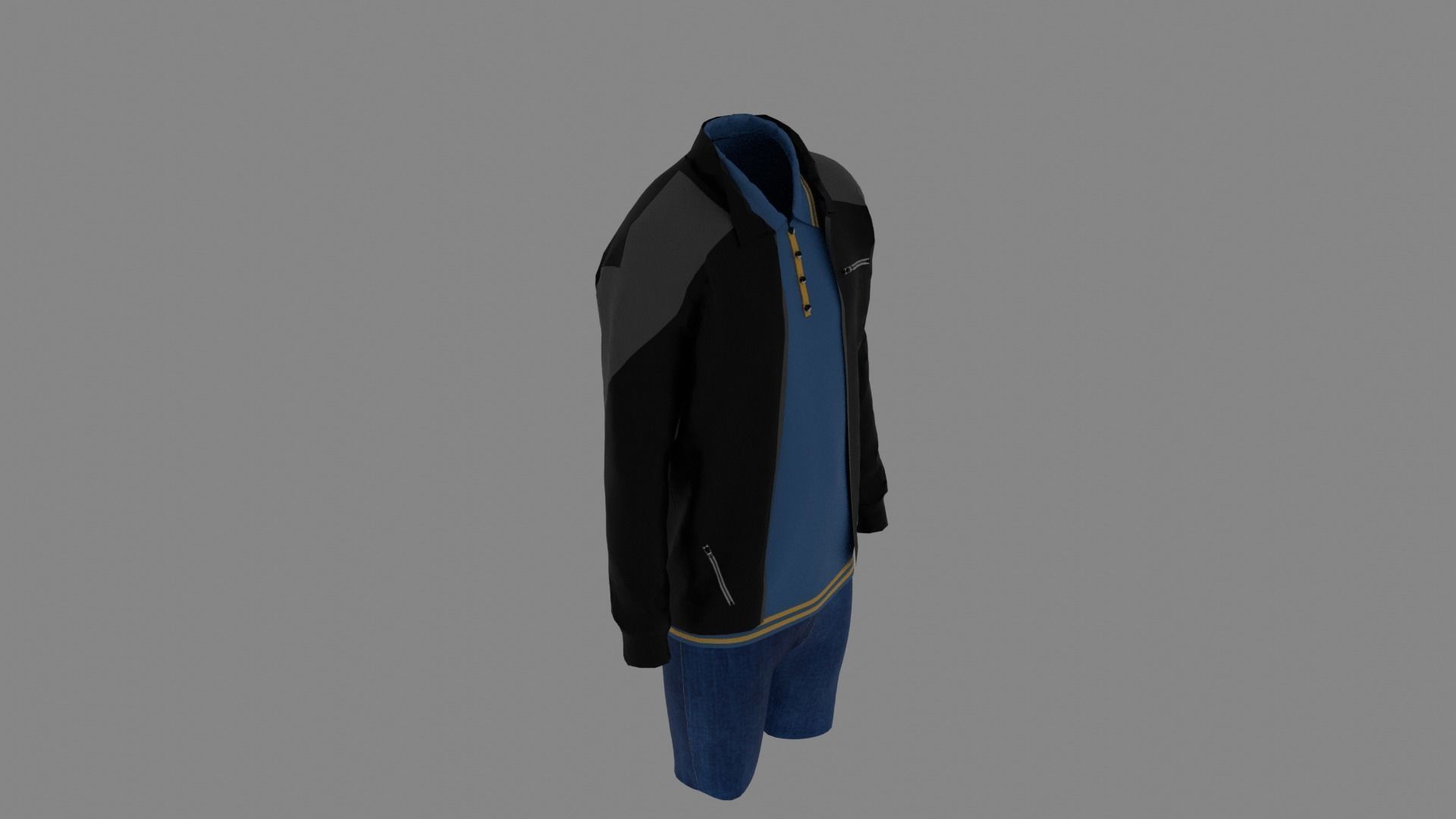 Man Clothes Low-poly 3D model_5