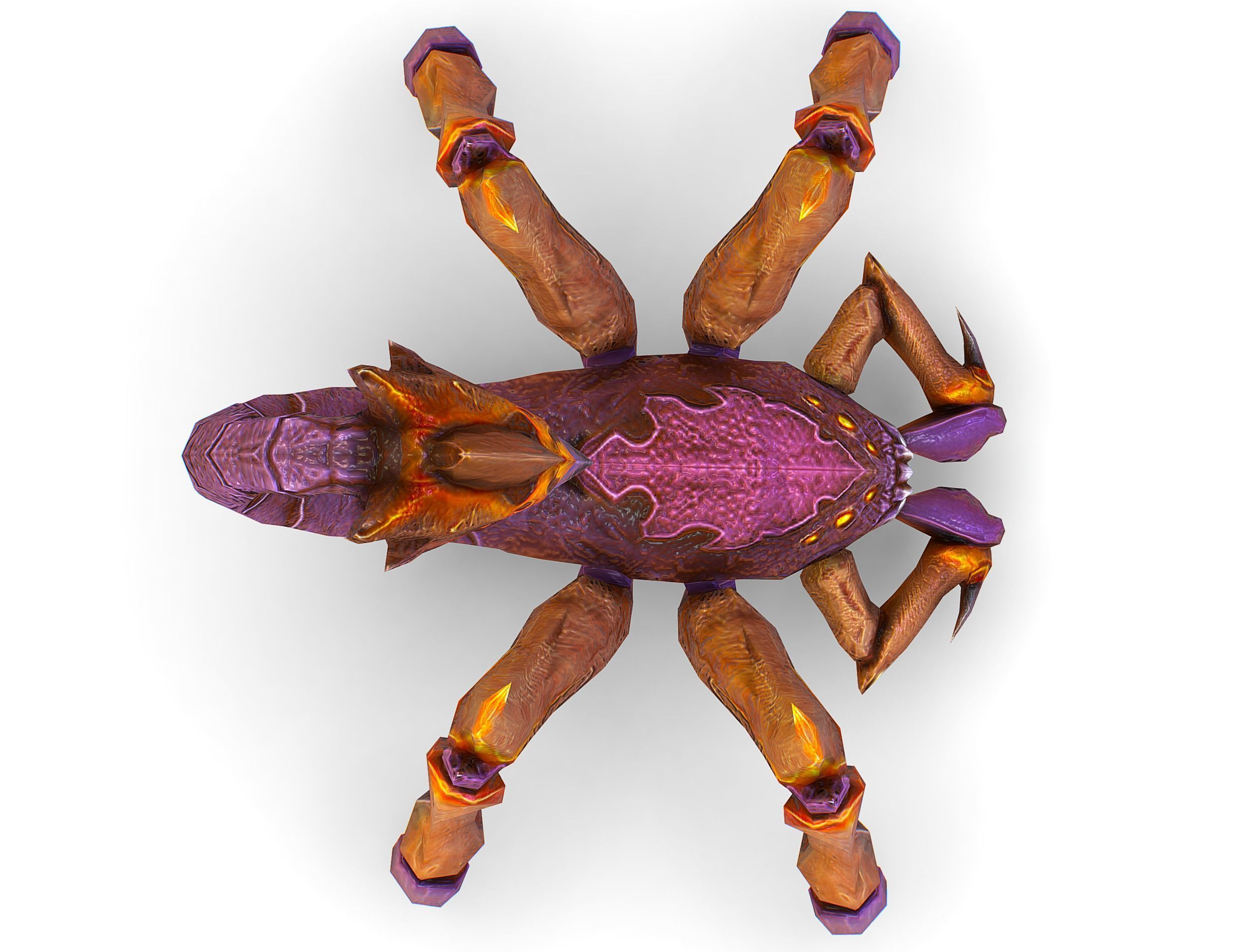 Low Poly Monster Purple Scorpio Creature Low-poly 3D model_17