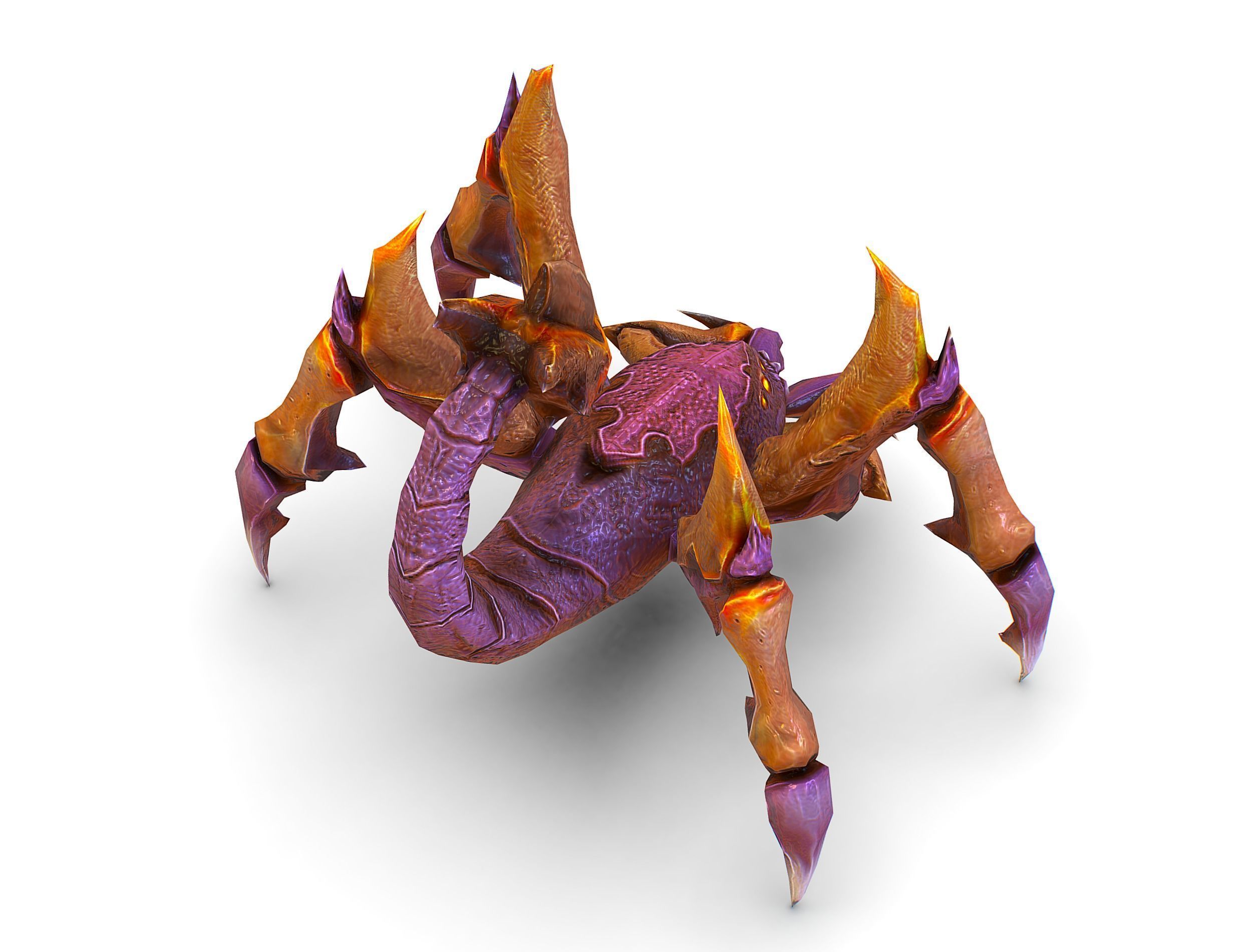 Low Poly Monster Purple Scorpio Creature Low-poly 3D model_16
