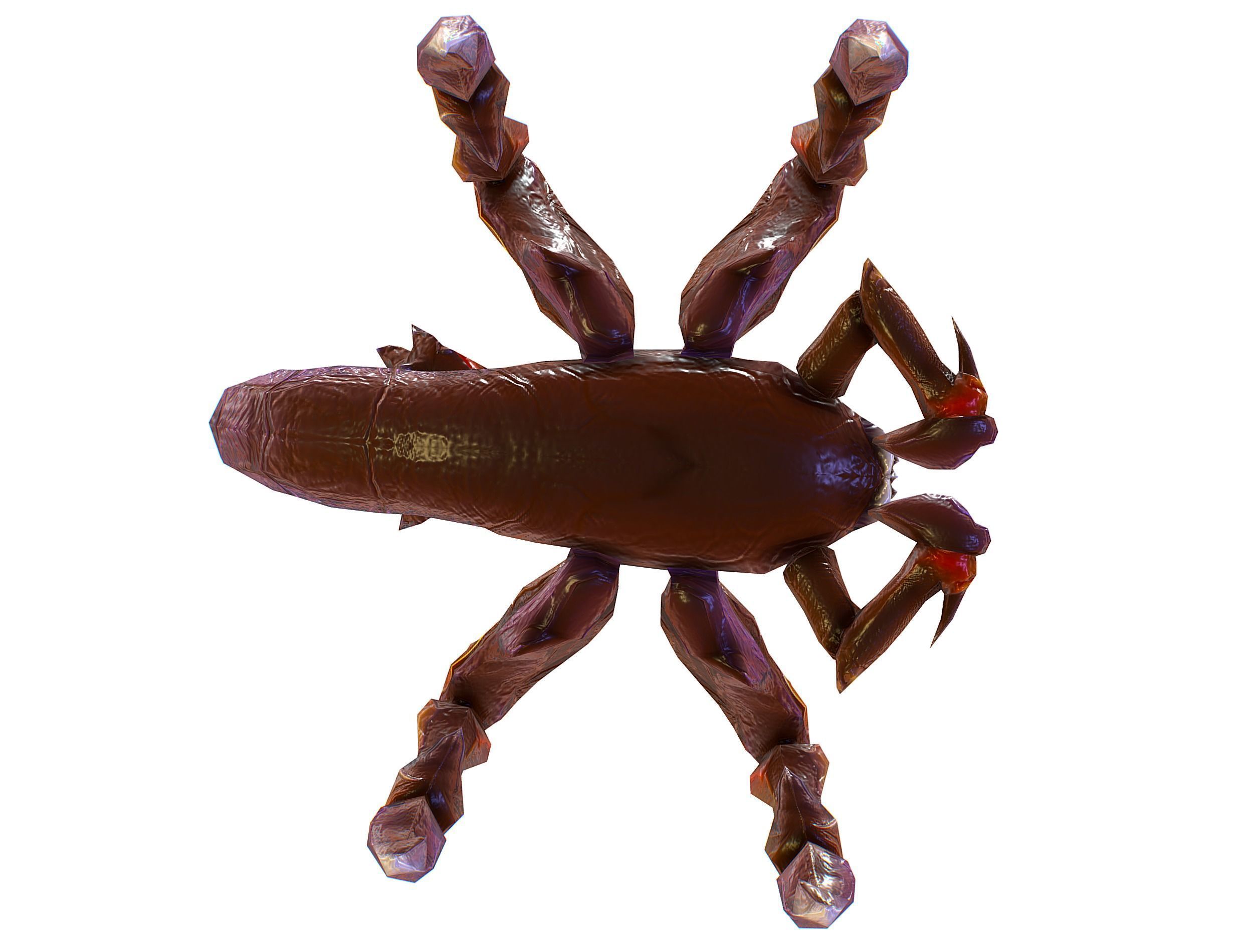 Low Poly Monster Purple Scorpio Creature Low-poly 3D model_18