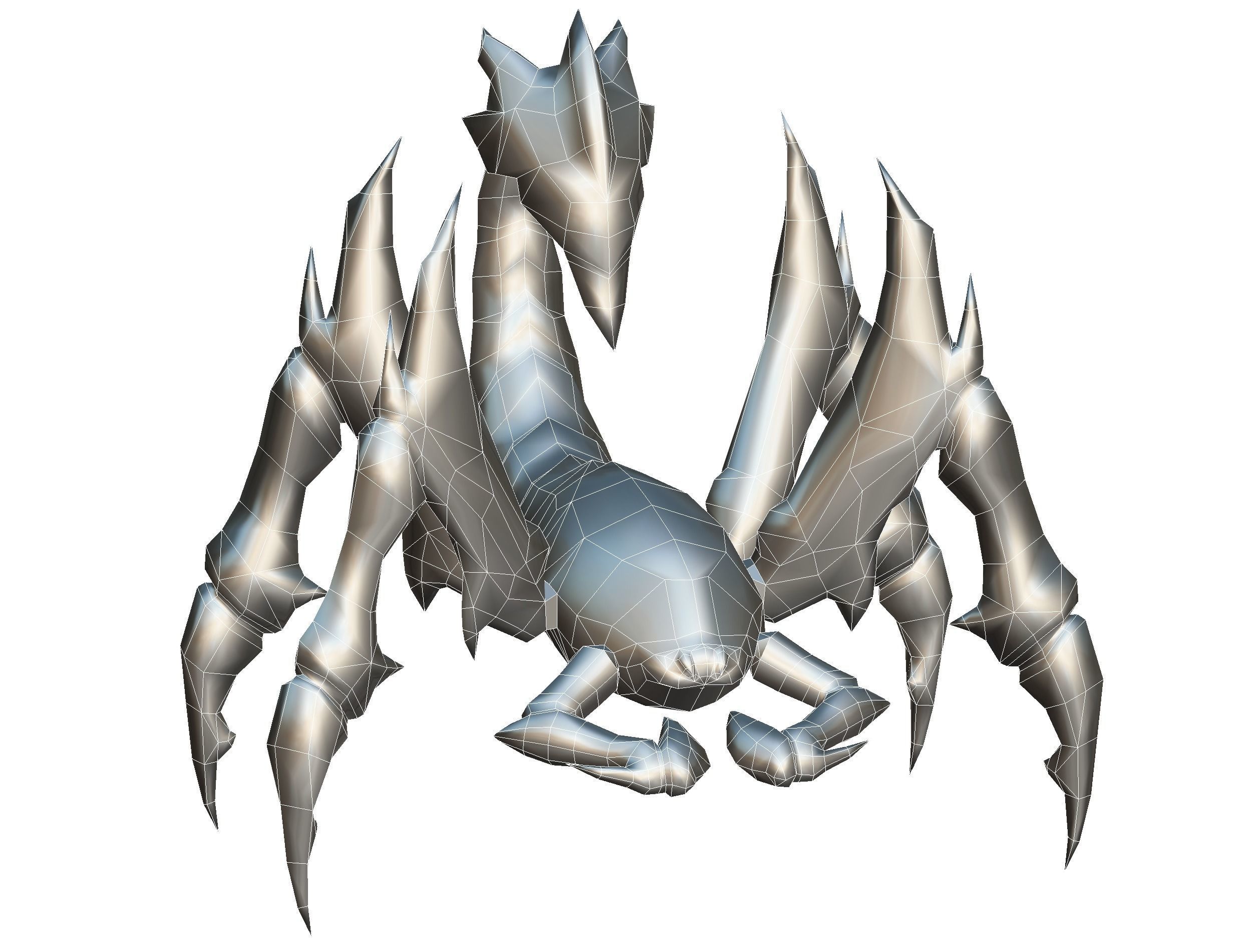 Low Poly Monster Purple Scorpio Creature Low-poly 3D model_20