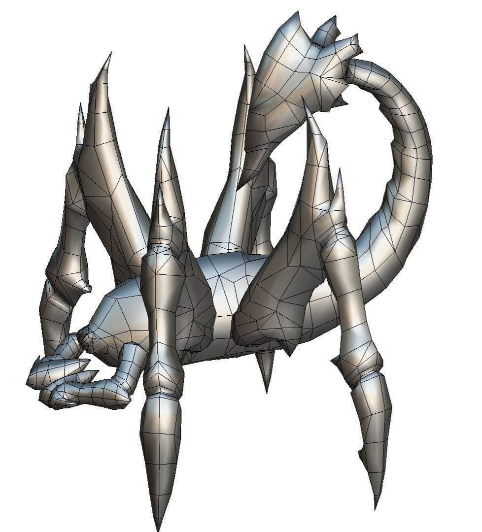Low Poly Monster Purple Scorpio Creature Low-poly 3D model_24
