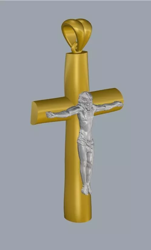Cross with Jesus pendant 3D print Model 3D print model_0