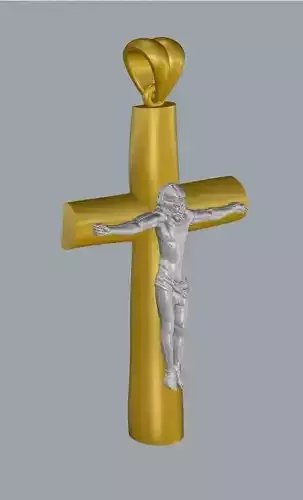 Cross with Jesus pendant 3D print Model